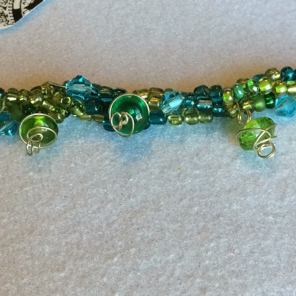 FINAL SALE PRICE CL Designs Blue/Green Twisted Crystal Bracelet - Picture 2 of 4